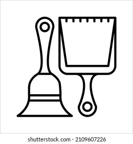 Broom cleaning Simple vector modern icon design illustration on white background. eps 10