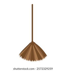 broom clipart in brown color