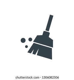 broom concept logotype template design. Business logo icon shape. broom simple logo illustration