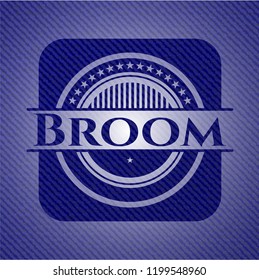 Broom with denim texture