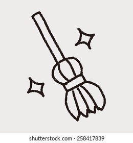 broom doodle drawing
