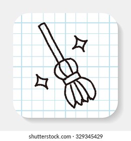 broom doodle drawing