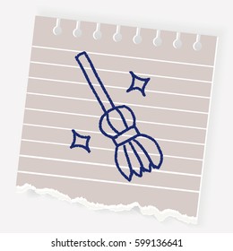 broom doodle drawing