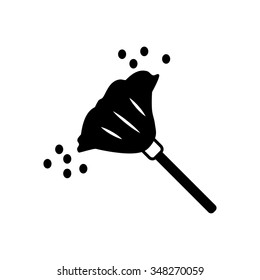 Broom for dust icon