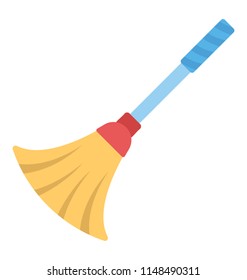 
Broom duster being rubbed over a vase to concept domestic cleaning showing broom duster 
