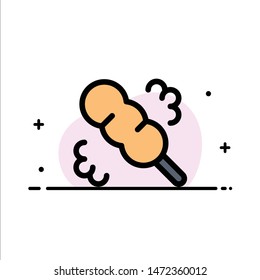 Broom, Duster, Wash  Business Flat Line Filled Icon Vector Banner Template