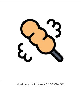 Broom, Duster, Wash  Flat Color Icon. Vector icon banner Template