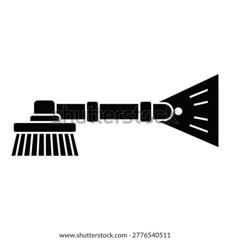 Broom and dustpan cleaning tool for sweeping floors and surfaces icon