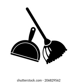 Broom And Dustpan Icon