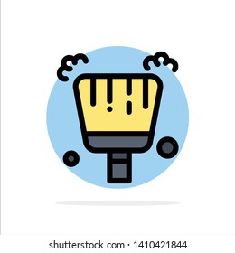Broom, Dustpan, Sweep Abstract Circle Background Flat color Icon