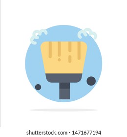 Broom, Dustpan, Sweep Abstract Circle Background Flat color Icon