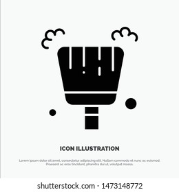 Broom, Dustpan, Sweep solid Glyph Icon vector