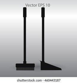 broom and dustpan vector illustration