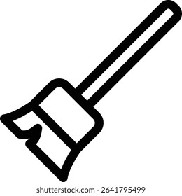 broom editable cartoon style sticker vector