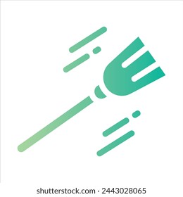 broom in flat design style