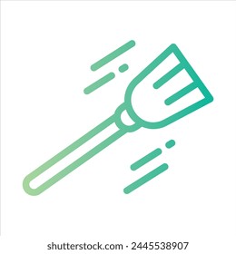broom in flat design style