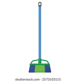 Broom Flat Illustration. Clean Icon Design Element on Isolated White Background