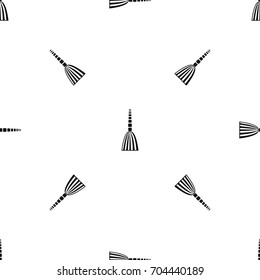 Broom floor pattern repeat seamless in black color for any design. Vector geometric illustration