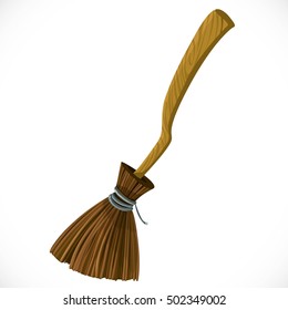 Broom for flying isolated on a white background