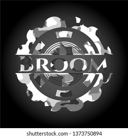 Broom grey camouflaged emblem