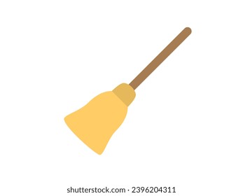 Broom Halloween. Editable stroke. Vector illustration