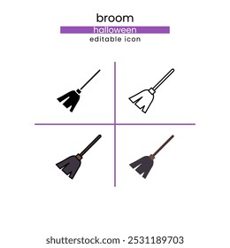 broom halloween, horror and Scary Icon