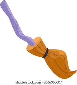 Broom halloween vector object wood