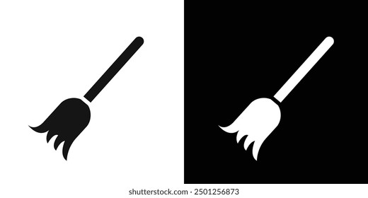 Broom icon (2) Symbol mark in filled style