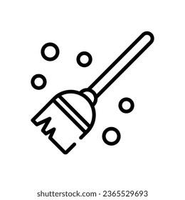 Broom Icon autumn vector stock illustration.