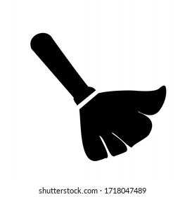 Broom icon in black color vector