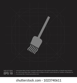 broom icon. - Black Creative Background