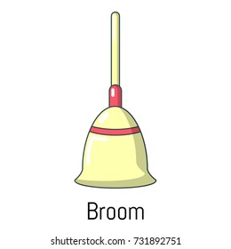 Broom icon. Cartoon illustration of broom vector icon for web