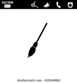 Broom Icon. Cleaning icon.