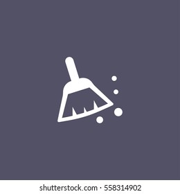 Broom icon for cleaning