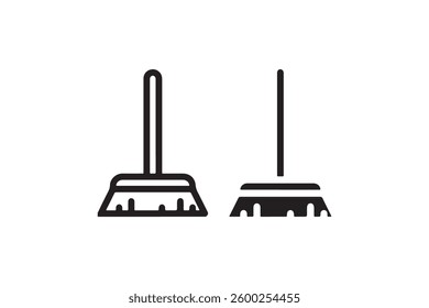 Broom icon for cleaning and housekeeping Vector