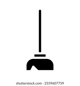 Broom icon for cleaning, sweeping, and housekeeping. Concept of cleanliness and hygiene.