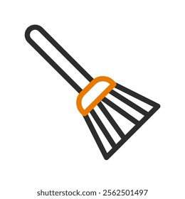 Broom icon for cleaning, sweeping, and housekeeping. Concept of cleanliness and hygiene.