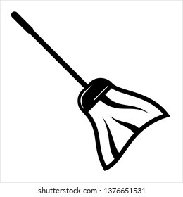 Zimmersymbol, Reinigungswerkzeug, Symbol Vektorkunstillustration
