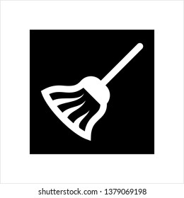 Broom Icon, Cleaning Tool Icon Vector Art Illustration