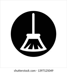 Broom Icon, Cleaning Tool Icon Vector Art Illustration