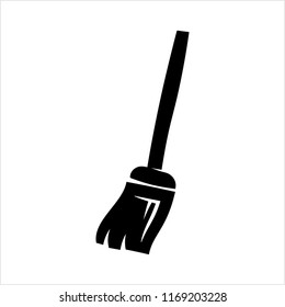 Broom Icon, Cleaning Broom Vector Art Illustration