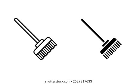 Concepto de icono de escoba. Vector de acciones
