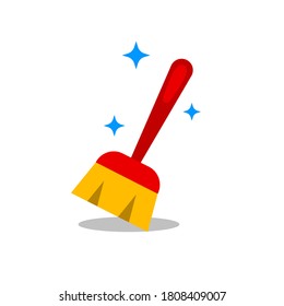 broom icon design. Flat style icon design for web or application.