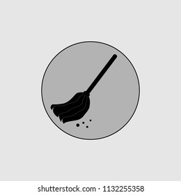 Broom icon design isolated