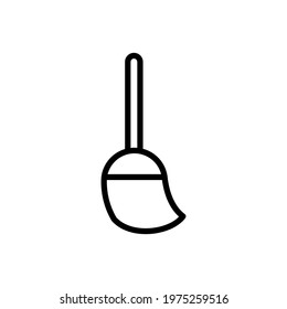 Broom icon design template, outlined style