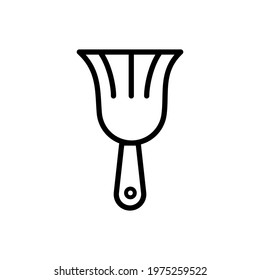 Broom icon design template, outlined style