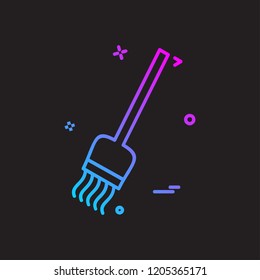 Broom icon design vector