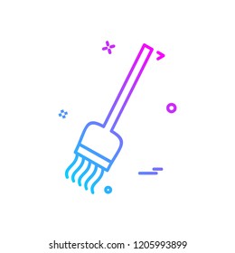 Broom icon design vector