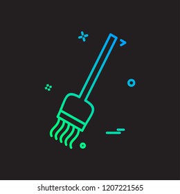 Broom icon design vector