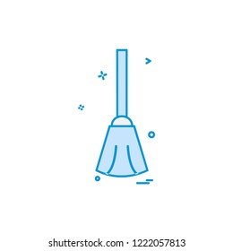 Broom icon design vector